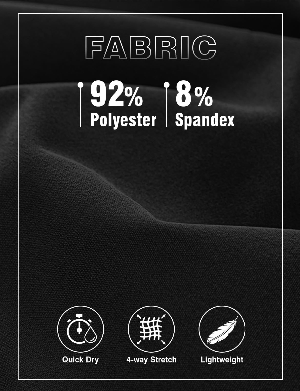 TBMPOY Men's 7" Hiking Running Shorts with Pockets Athletic Outdoor Sports Gym Workout Short Zipper Pockets Black XL