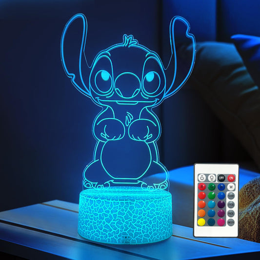AIHYING Cool Night Light,16 Color Night Light,3D LED Lamp with Smart Remote Control,Boy Gifts for Children's Room Decoration,Christmas Holiday Gifts