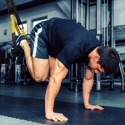 Home Resistance Training Kit | Bodyweight Resistance Bands with Handles, Door Anchor, Heavy Duty Exercise Bands | All-in-One Gym Workout Equipment for Home Fitness