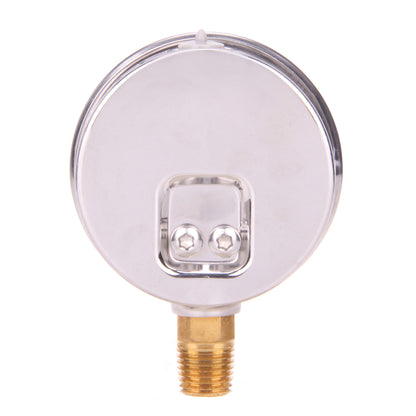 MEASUREMAN 2-1/2" Dial Size, Glycerin Filled Pressure Gauge, 0-100psi/kpa, 304 Stainless Steel Case, 1/4" NPT Lower Mount