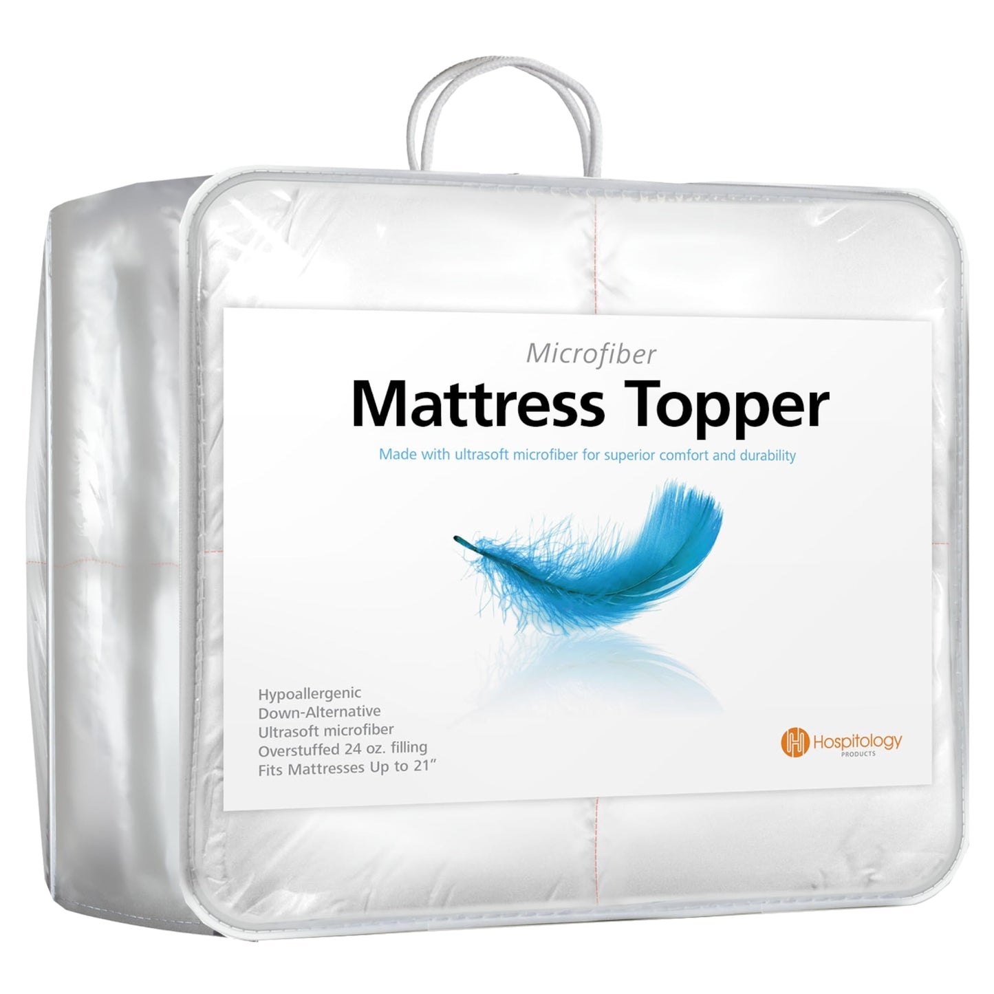 HOSPITOLOGY PRODUCTS Hypoallergenic Mattress Cover- Overstuffed - Deep Pocket - Goose Down Alternative Pillow Top Mattress Topper King - 78" W x 80" L