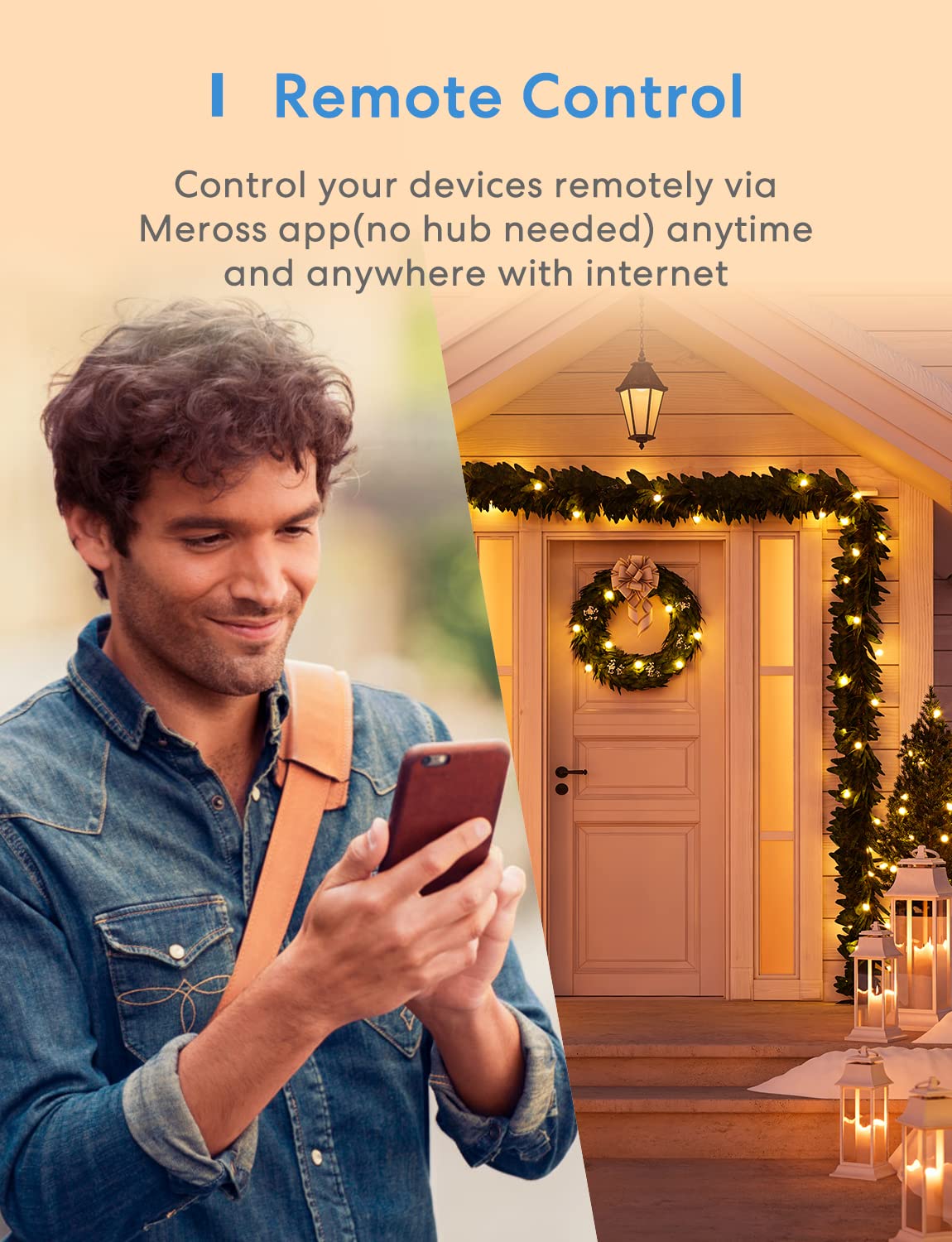 meross Outdoor Smart Plug Compatible with Apple HomeKit, Siri, Alexa, Google Assistant and SmartThings, Waterproof Outdoor Outlet, Remote & Voice Control, Timer, FCC and ETL Certified