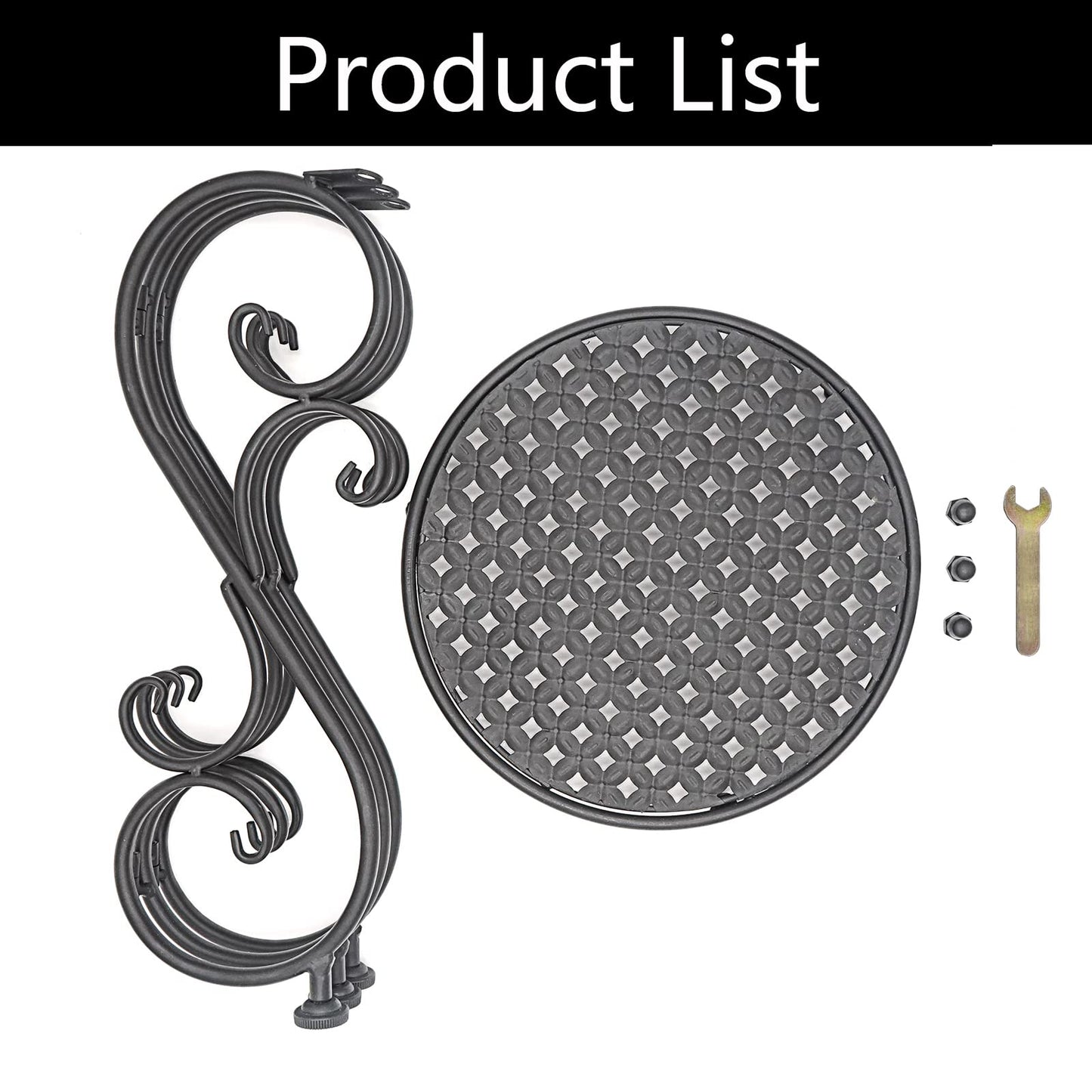 NAKUPE Metal Plant Stand, Heavy Duty Flower Pot Stand 17" Tall, Single Planter Holder for Indoor, Outdoor, Garden, Patio, Porch, Balcony, Home Decor, Black(1 Pack)