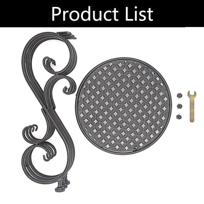 NAKUPE Metal Plant Stand, Heavy Duty Flower Pot Stand 17" Tall, Single Planter Holder for Indoor, Outdoor, Garden, Patio, Porch, Balcony, Home Decor, Black(1 Pack)