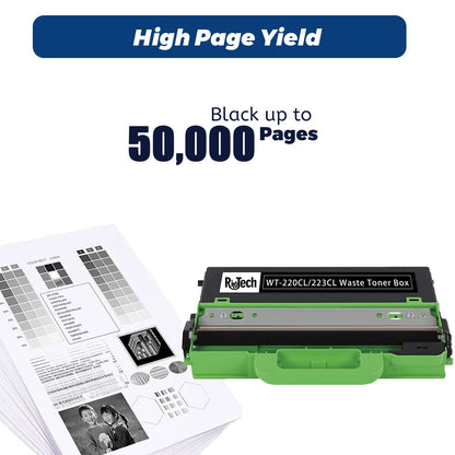 RitoTech 1 Pack Compatible for Brother WT-220CL Waste Toner Box WT-223CL Waste Toner Box Works with MCF-9340CDW HL-3140CW 3170CDW L3210CW L3230CDW L3270CDW 9130CW L3290CDW MFC-L3710CW L3770CDW (Black)