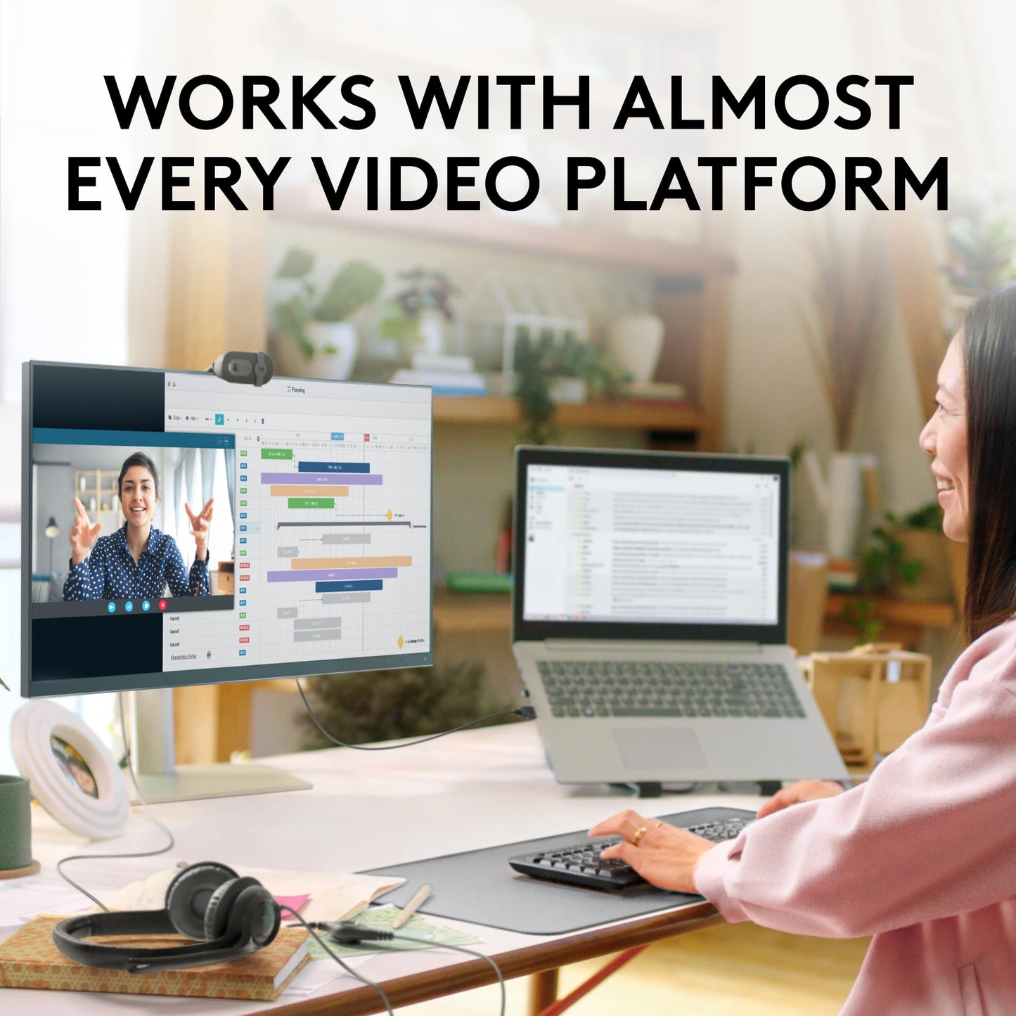 Logitech Brio 101 Full HD 1080p Webcam for Meetings, Streaming, Desktop, Laptop, PC - Built-in Mic, Shutter, USB-A, Teams, Zoom - Black