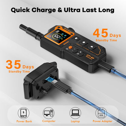 AI Dog Shock Collar 2 Dogs (10-120Lbs) - 3300FT Dog Training Collar with Remote, IPX7 Waterproof Collar with Beep, Vibration, Safe Shock for Large Medium Small Dogs, Keypad Lock and Flashing Light