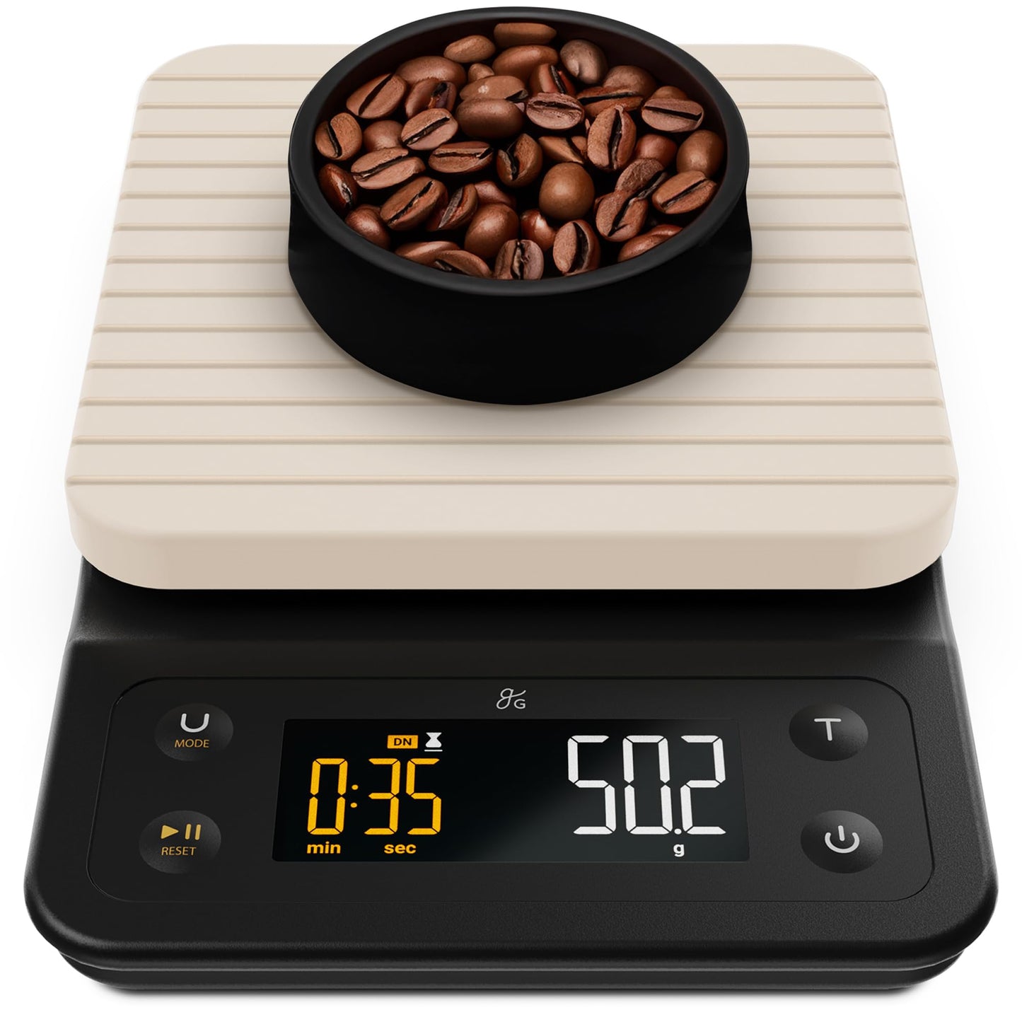 Greater Goods 0.1g Precision Coffee Scale with Timer – 3kg Digital Scale for Pour-Over, Espresso, French Press, Kitchen Use (Birch)
