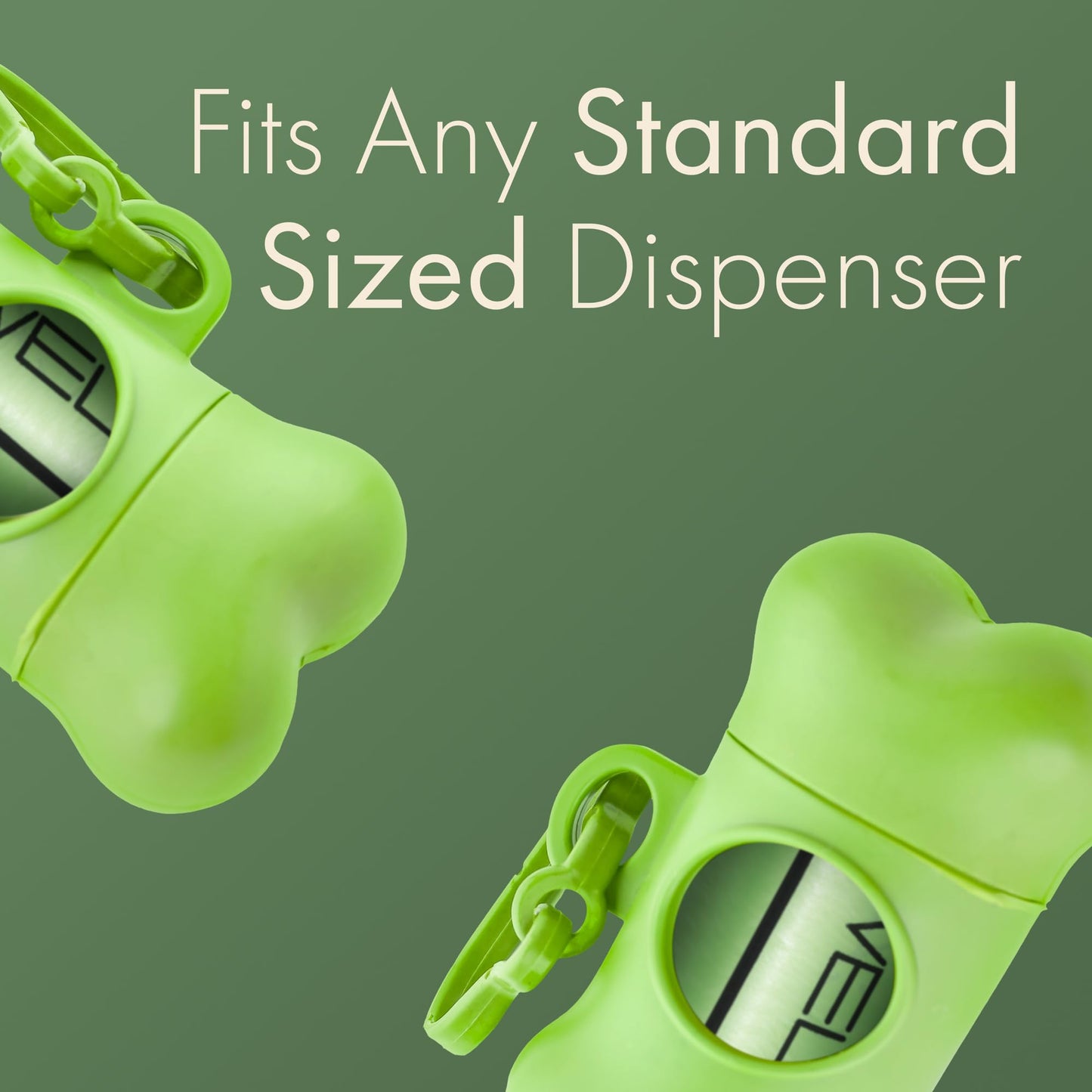 (Not Made In China) Dog Poop Bag Rolls, 300 Count, Biodegradable, Leak Proof and Extra Thick Bags For Dogs and Cats, Unscented and Earth Friendly Waste and Doggy Litter Bag Refill Roll