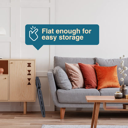 Flottian 16" Folding Step Stool for Adults and Kids Holds Up to 300 lbs,Non-Slip Folding Stools with Handle, Compact Plastic Foldable Step Stool for Bathroom,Bedroom, Kitchen, Gray,1PC