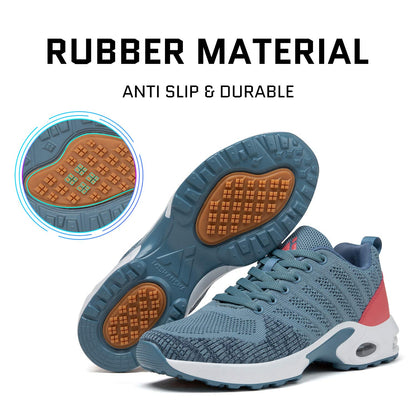 Mishansha Women's Running Shoes Outdoor Athletic Sport Tennis Shoes Excercise Breathable Comfortable Fashion Sneakers Walking Training Jogging Gym Shoes 9 Blue