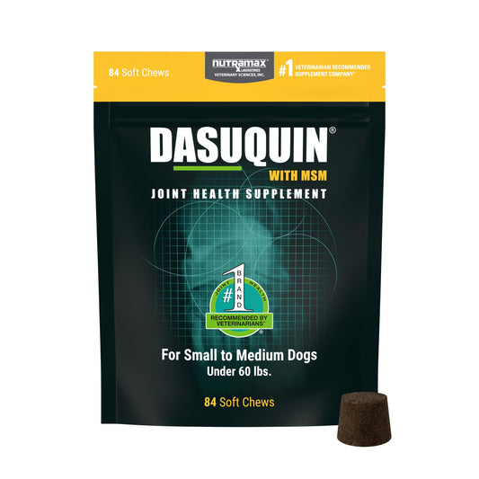 Nutramax Laboratories Dasuquin with MSM Soft Chews Small/Medium Dog 84 Count, brown