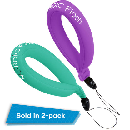 Nordic Flash Camera Float Strap (2-Pack) – Wrist Lanyard for GoPro Hero 10, 11, 12, 13, DJI Action 5 Pro, Insta360 X4, Ace Pro 2, Fujifilm, Kodak & Waterproof Cameras