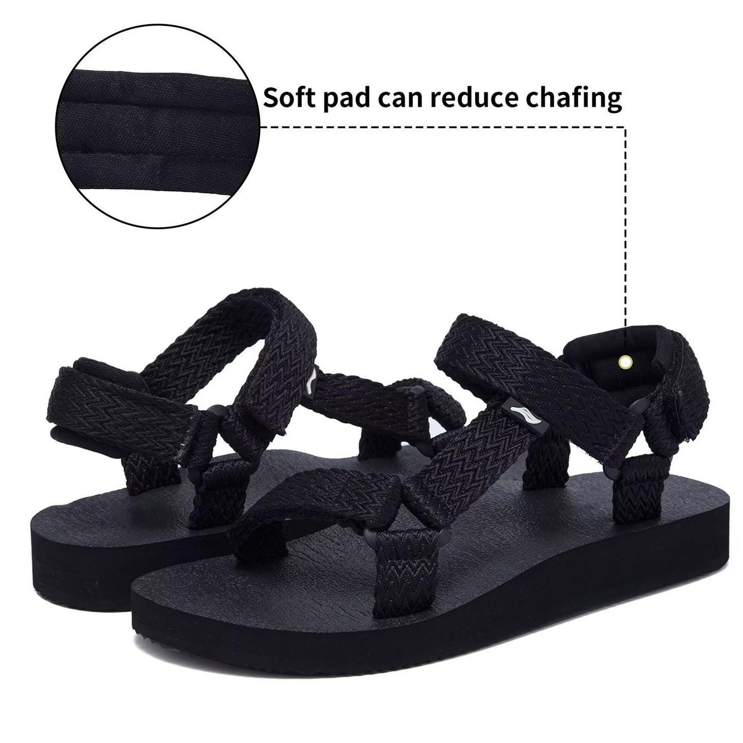 YOCCI Women's Original Sport Sandals Hiking Sandals with Arch Support Yoga Mat Insole Light Weight Outdoor Water Shoes