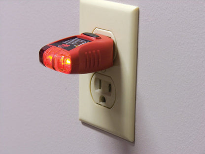 Gardner Bender GFI-3501 Ground Fault Receptacle Tester & Circuit Analyzer, 110-125V AC, for GFCI / Standard / Extension Cords & More, 7 Visual LED Tests , Red