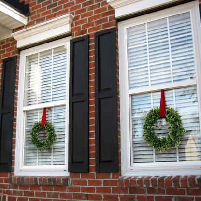 Lvydec Artificial Green Leaves Wreath - 15" Boxwood Wreath Outdoor Green Wreath for Front Door Wall Window Party Décor