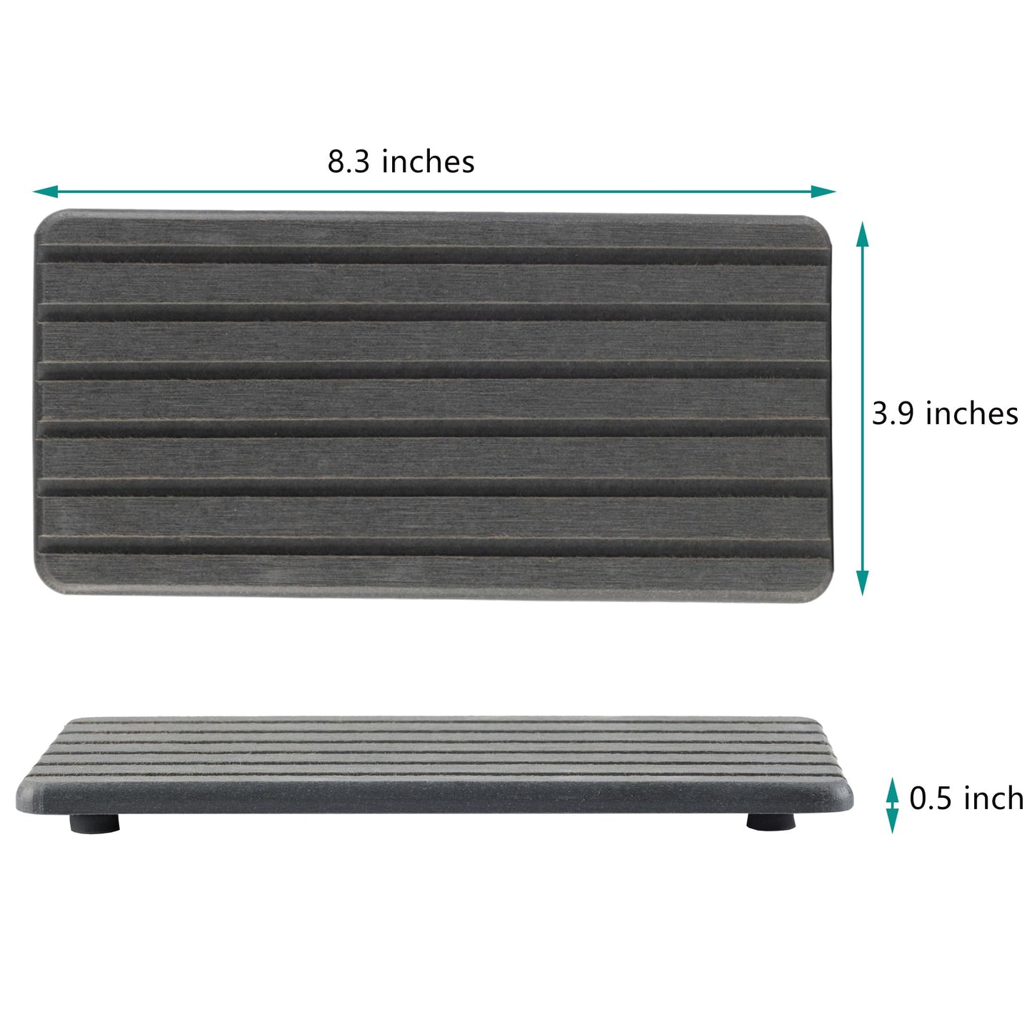 NiuYichee 2 PCS Water Absorbent Diatomite Coasters Rectangle, Grooved Design, Water Absorbing Stone Used for Hand Soaps & Plants & toiletries in The Modern Home