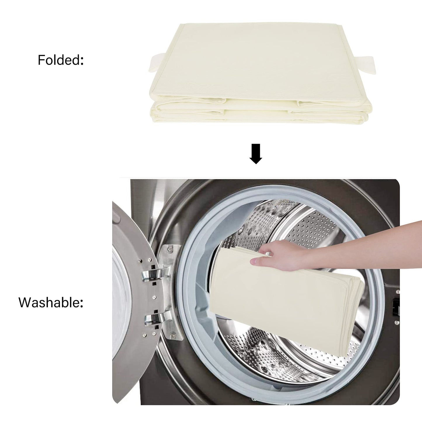 GRANNY SAYS 3-Shelf Hanging Organizer, Foldable Hanging Closet Storage, Hanging Shelves for Wardrobes & RV Closet, Beige, 29 ½" H X 12" W X 12" D, 1-Pack