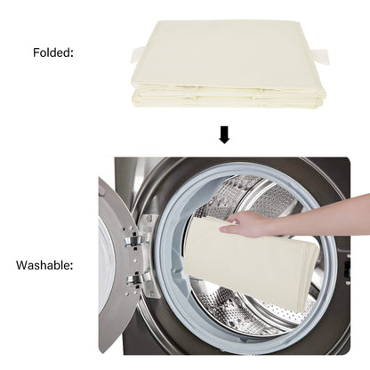 GRANNY SAYS 3-Shelf Hanging Organizer, Foldable Hanging Closet Storage, Hanging Shelves for Wardrobes & RV Closet, Beige, 29 ½" H X 12" W X 12" D, 1-Pack