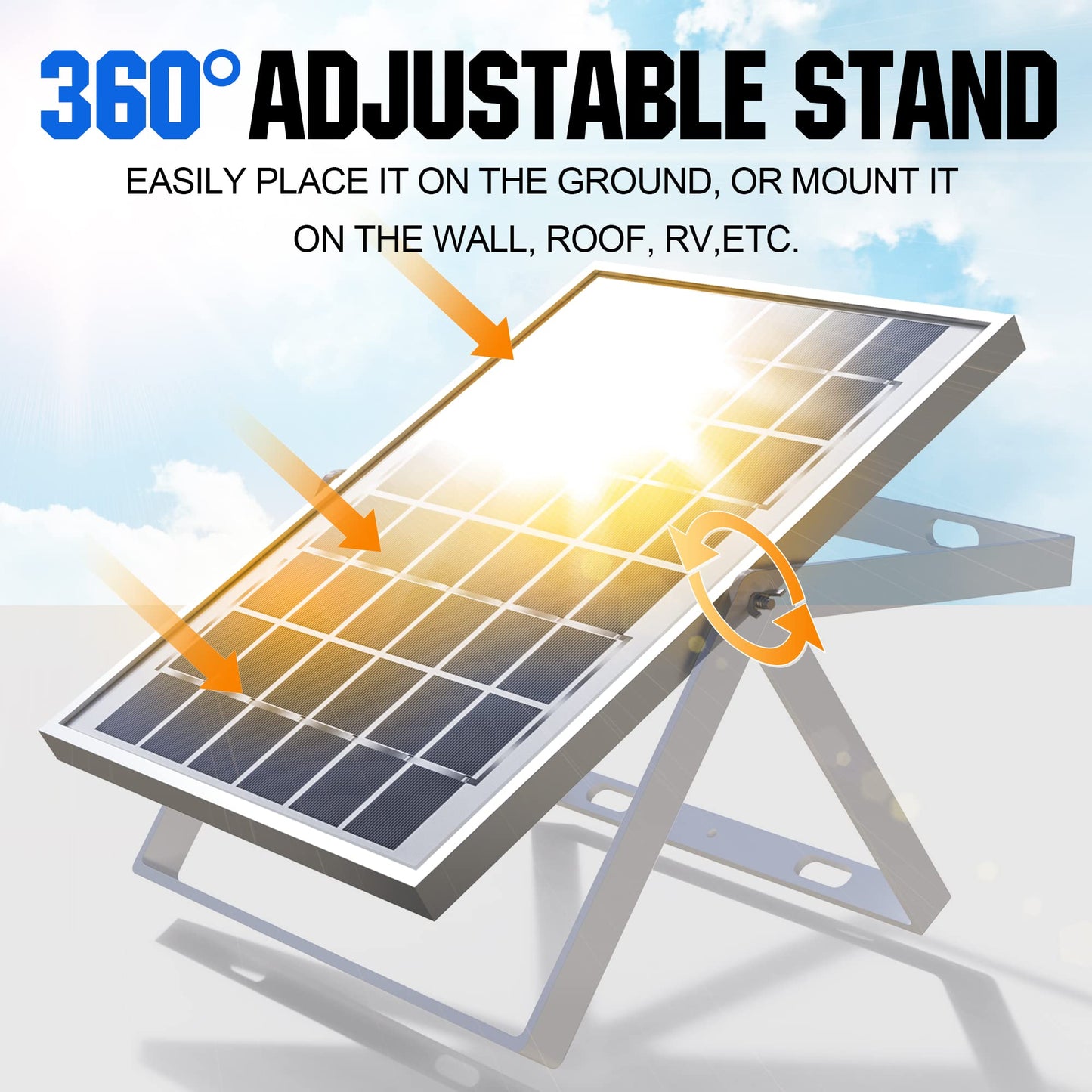 SOLPERK 10W Solar Panel，12V Solar Panel Charger Kit+8A Controller，Suitable for Automotive, Motorcycle, Boat, ATV, Marine, RV, Trailer, Powersports, Snowmobile etc. Various 12V Batteries. (10W Solar)