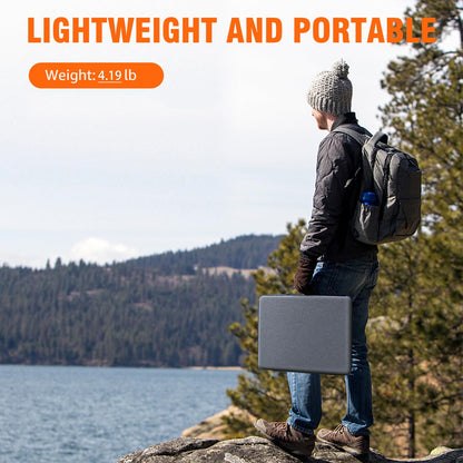 Portable Solar Panel 60W Foldable Solar Charger with DC/USB C/USB A Output DC Cable for Solar Power Station Power Bank Phone Laptop Outdoor Camping RV Road Trip