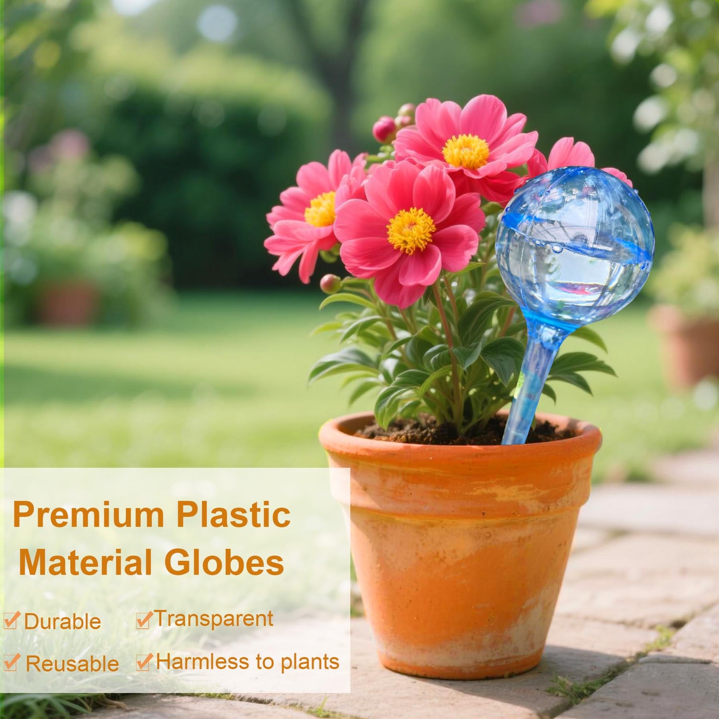 MOONSOUND Self Watering Globes for Plants - 10pcs Automatic Watering Bulbs for Indoor & Outdoor Potted Plants, Vacation Plant Care, Water Conservation Device