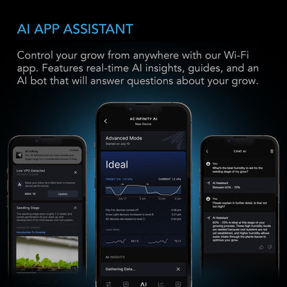 AC Infinity Controller AI+ Environmental Controller, Dynamic AI Controls Grow Devices, Insights Alerts Data Analysis w/ WiFi App, Programmable Dual-Zone VPD Temperature Humidity Automations