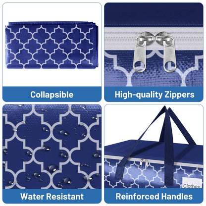 Fabspace Moving Bags, Extra Large Moving Supplies, Heavy Duty Storage Bags, Packing Bags with Reinforced Zippers & Handles, Collapsible Packing Boxes, Storage Totes for Moving, Packing, 88L, 8 Packs