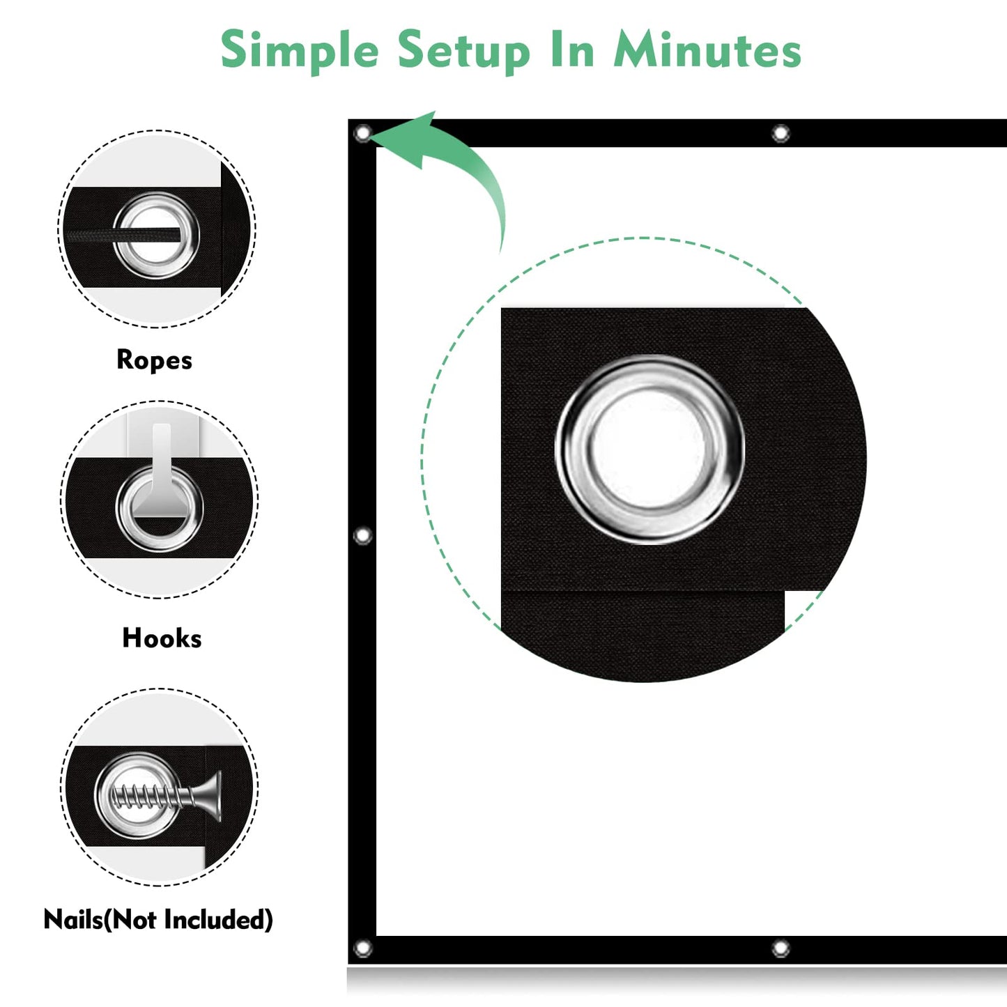 Projector Screen 100 inch, Taotique 4K Movie Projector Screen 16:9 HD Foldable and Portable Anti-Crease Indoor Outdoor Projection Double Sided Video Projector Screen for Home, Party, Office, Classroom