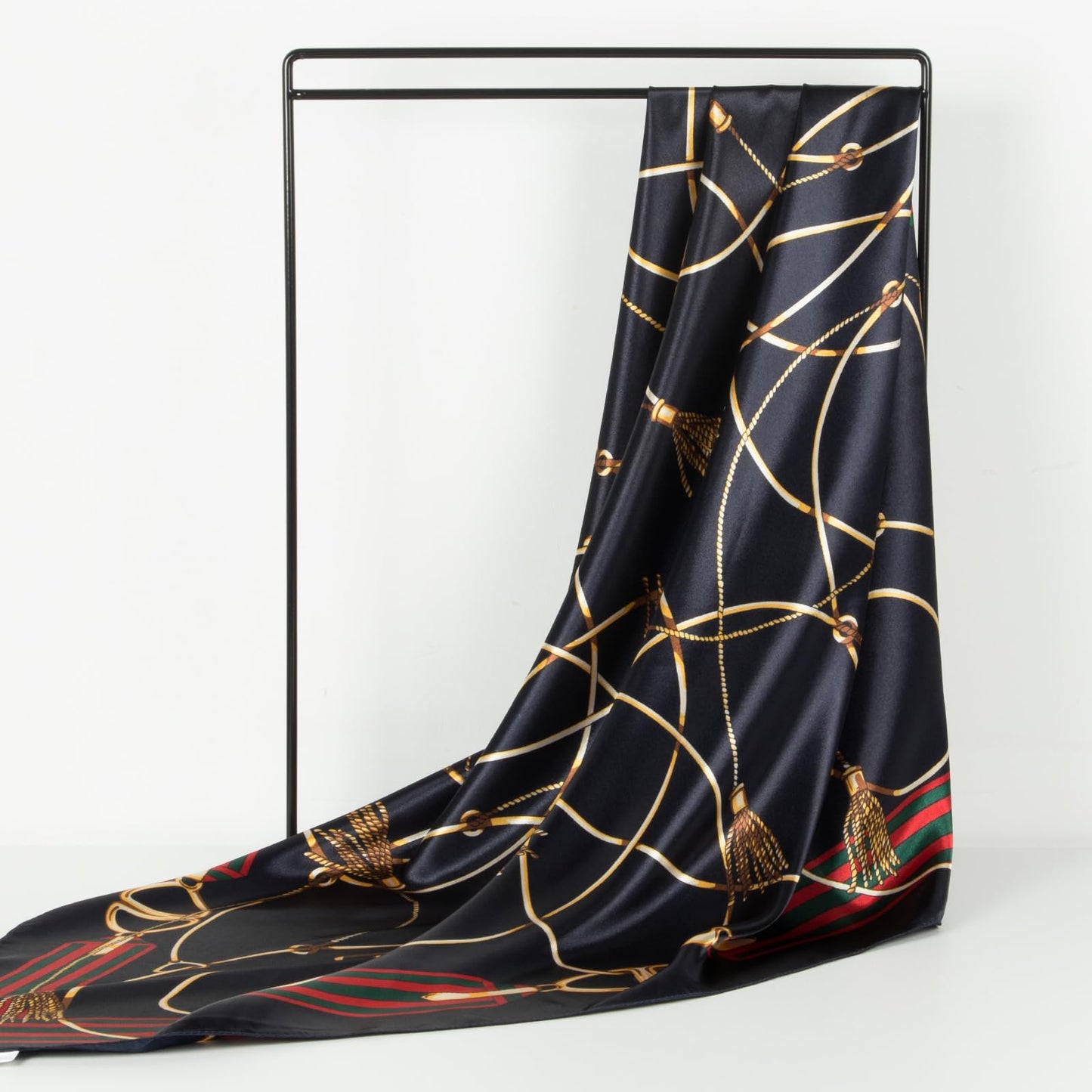 RIIQIICHY Head Scarf for Women Like Silk Scarf Hair Scarf Printed Square Scarf Bandanas for Women 35 Inches