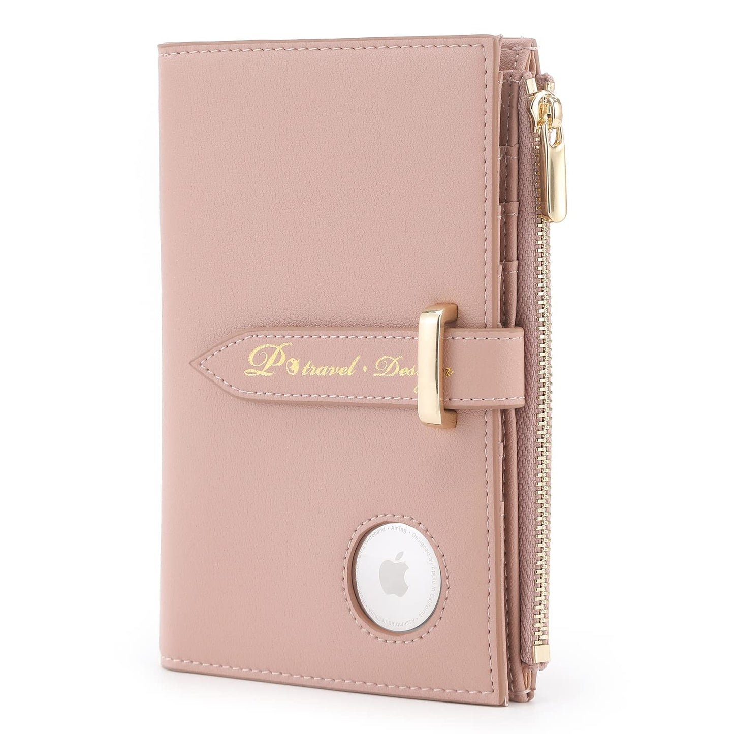 Passport Holder for Women, RFID Blocking Travel Wallet Case with Credit Card Holders, Slim Thin Leather Passport Wallet with Zipper
