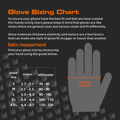 ANBOSON 10mil Disposable-Nitrile Chemical-Resistant Rubber-Gloves for Men - Mechanics Gloves Heavy Duty, Latex Free, Automotive (Orange 4 Boxes of 30, Large), ABC-DG01