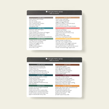 One Pot Meal Planner with 72 Recipe Cards (Photo Edition) - Weekly Menu Plans | Sturdy Recipe Box | 12 Reusable Grocery Shopping Lists | 5 Blank Recipe Cards | Recipe Card Protector | Recipe Ideas