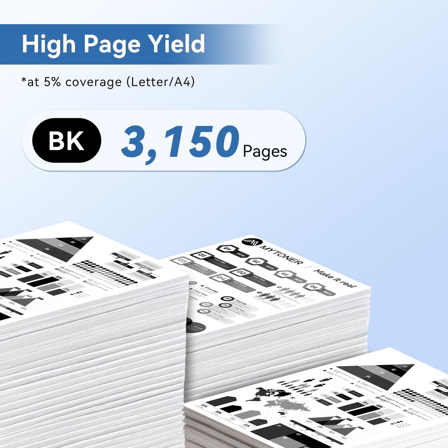 MYTONER 206X Black High Yield Toner Cartridge (with Chip) Compatible Replacement for HP 206X 206A W2110X W2110A for Color Pro MFP M283fdw M283cdw Pro M255dw M255nw M283 M255 M282 Printer (2 Pack)