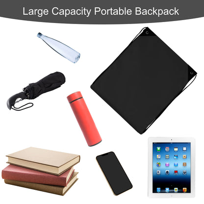 Topspeeder 60 Pieces Drawstring Backpack Bags Sports Sackpack Bulk Cinch Gym Bag For Women Men Outdoor Sports Backpack(Black)