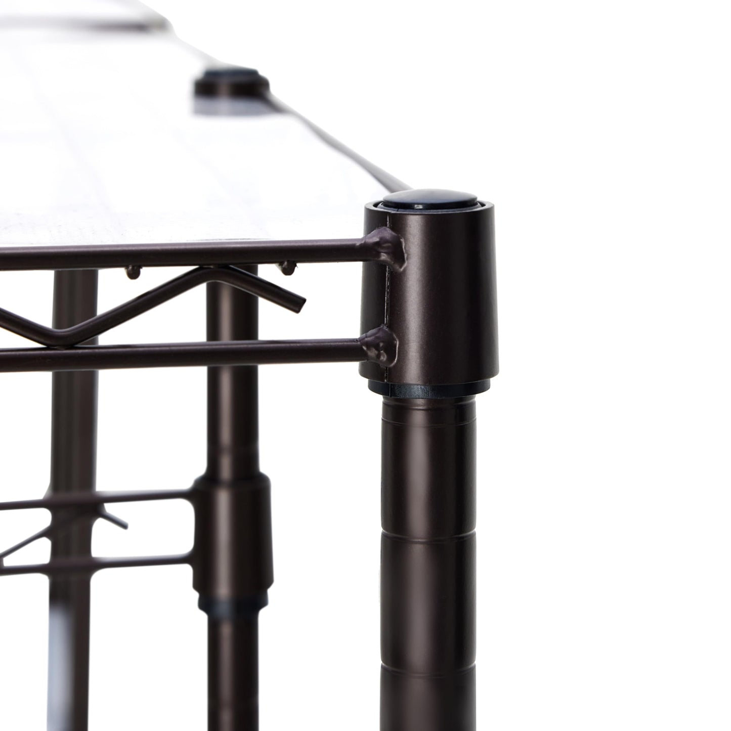 Amazon Basics Expandable Metal Hanging Closet Organizer and Storage Rack Wardrobe with Shelves, 57-80''L x 14''W x 72''H, Bronze