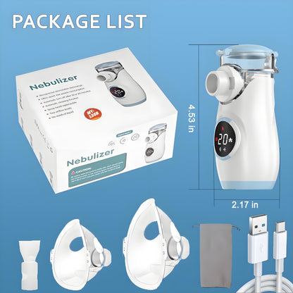 Misty Nebulizer, Portable Nebulizer with Intuitive LED Interface and Auto-Cleaning, Handheld Nebulizer for Adults Kids