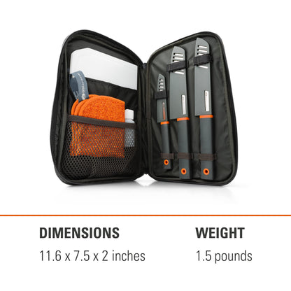 GSI Outdoors Santoku Knife Set, Compact 6-Piece Camping Chef Knife Kit with Cutting Board, Sheaths, Soap Bottle & Travel Case