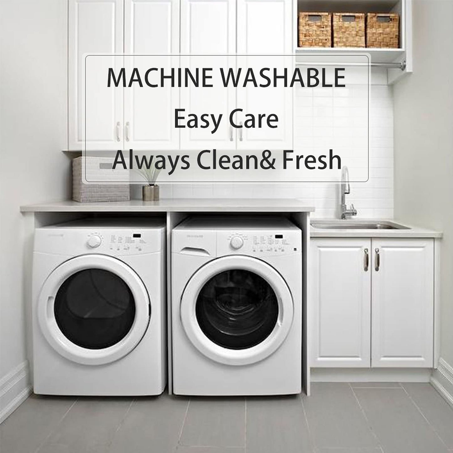 Mattress Topper Twin XL for Back Pain, Extra Thick Mattress Pad Cover, Plush Pillow Top, Deep Elastic Pocket, White