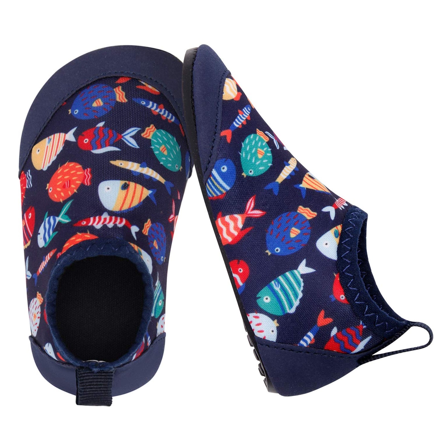 L-RUN Toddler Walking Shoes Barefoot Skin Aqua Socks Navy 0-6 Months=EU15-16