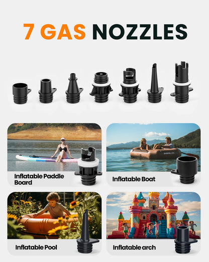 OutdoorMaster 20PSI High Pressure Paddle Board Pump Electric Dolphin -Quick Portable SUP Air Pump,Auto-Off &12V DC Car Connector Electric Pump for Inflatable Stand up Paddle Boards,Boats,Inflators