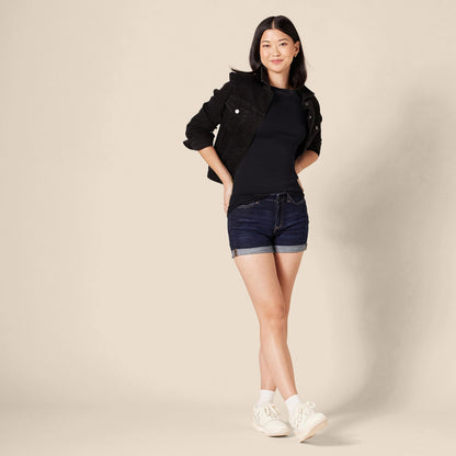 Amazon Essentials Women's Slim-Fit 3/4 Sleeve Boat Neck T-Shirt, Black, X-Large