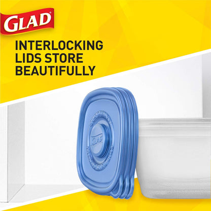 Glad Food Storage Containers, 24 oz, 5 Count