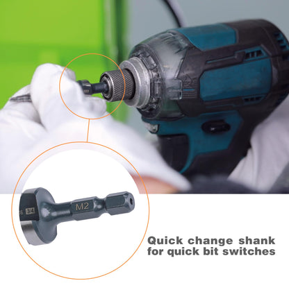 Jerax tools M2 HSS Quick Change 1/2", 1/2" & 7/8" Step Drill Bit Set Double Fluted Drill Bits for Hole Drilling in Stainless Steel, Copper, Aluminum, Wood, Plastic……