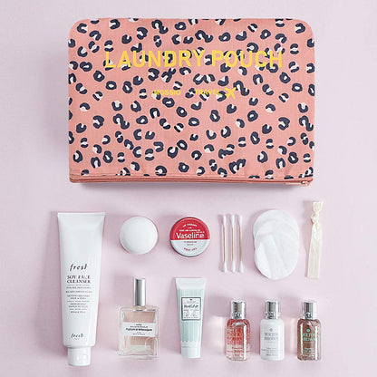 Luggage Cubes,Mossio 7 Pack Lightweight Toiletry Organizer Space Saver Travel Accessories Pink Leopard