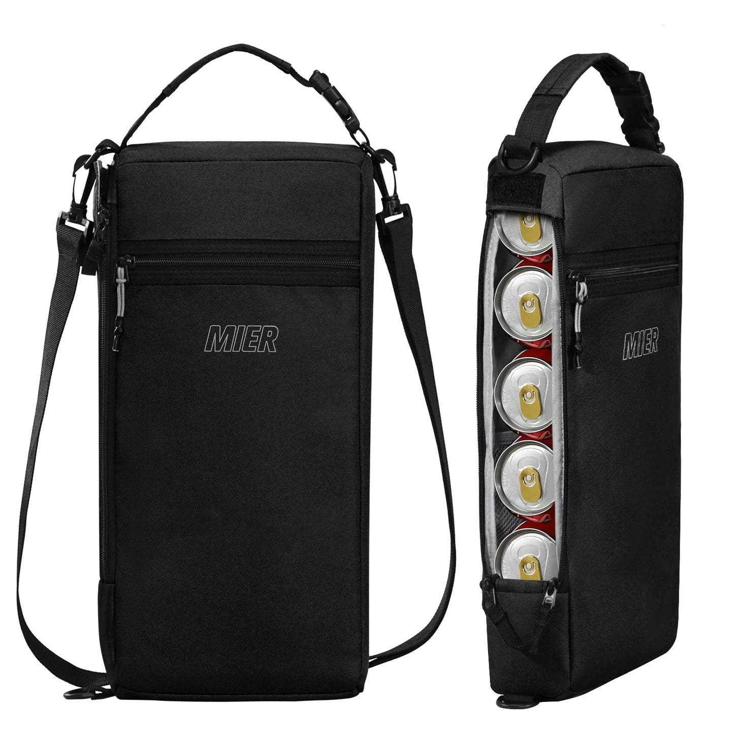 MIER Golf Cooler Bag Insulated Soft Cooler Bag Golf Accessories for Men 9 Cans Portable Beer Cooler Sleeve for Picnic Beach Outdoor Activities, Black
