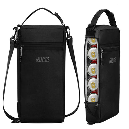 MIER Golf Cooler Bag Insulated Soft Cooler Bag Golf Accessories for Men 9 Cans Portable Beer Cooler Sleeve for Picnic Beach Outdoor Activities, Black
