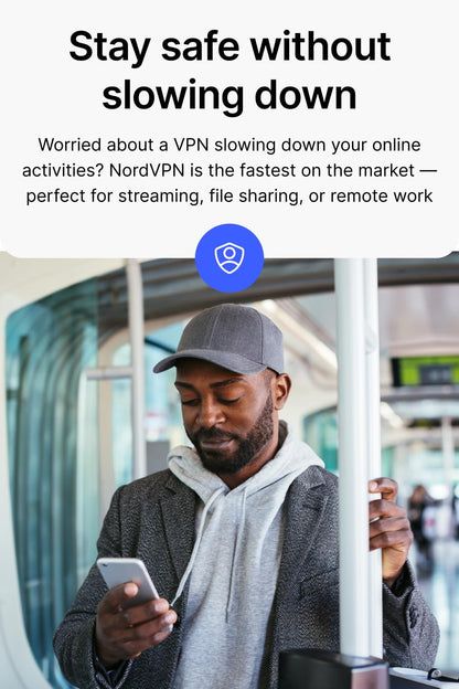 NordVPN Standard – 1-Year VPN & Cybersecurity Software Subscription For 6 Devices - Block Malware, Malicious Links & Ads, Protect Personal Information | PC/Mac/Mobile | Activation Code via Mail