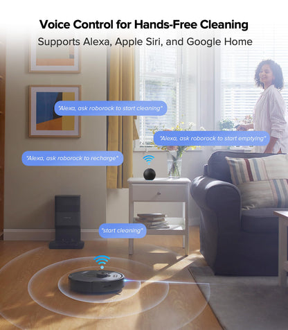roborock Q5 Max+ Robot Vacuum with Self-Empty Dock, Upgraded from Q5+, 5500 Pa Suction, DuoRoller Brush, Hands-Free Cleaning for up to 7 Weeks, PreciSense LiDAR Navigation, App & Voice Control