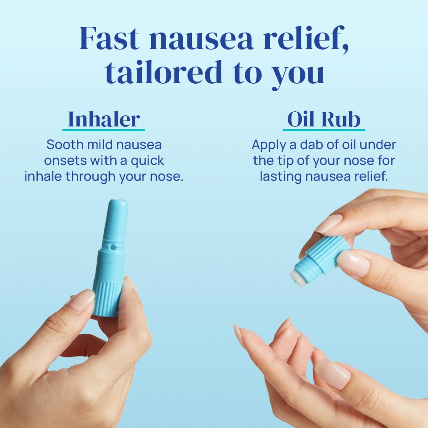 Allclair Nausea Relief Inhaler - Take Control of Motion Sickness, Morning Sickness, Medication, Stress - Fast, Natural, Drug-Free, Non-Drowsy & Portable Travel Essential - Pack of 2 Inhalers